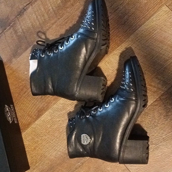Milwaukee Performance leather Studded lace up Boots🖤😎 - Picture 7 of 15